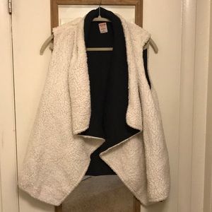White Mossimo Fuzzy Vest